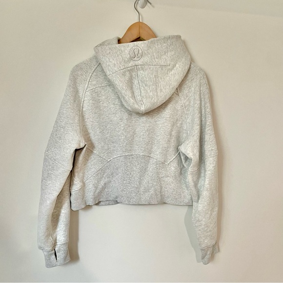 Lululemon Scuba Oversized 1/2 Zip Hoodie Heathered Core Ultra Light Grey XS/S - Picture 9 of 11